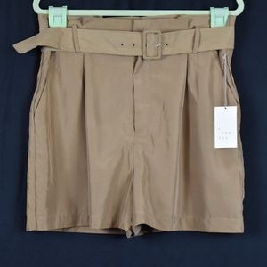 NWT A New Day Shorts with Belt Size 14 Light Brown